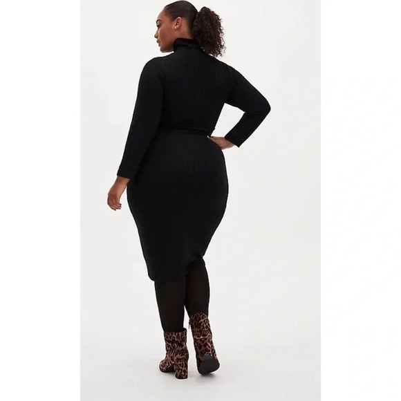 Torrid NWT Black Super Soft Plush Mini Bodycon Dress Size 1 - Picture 13 of 13